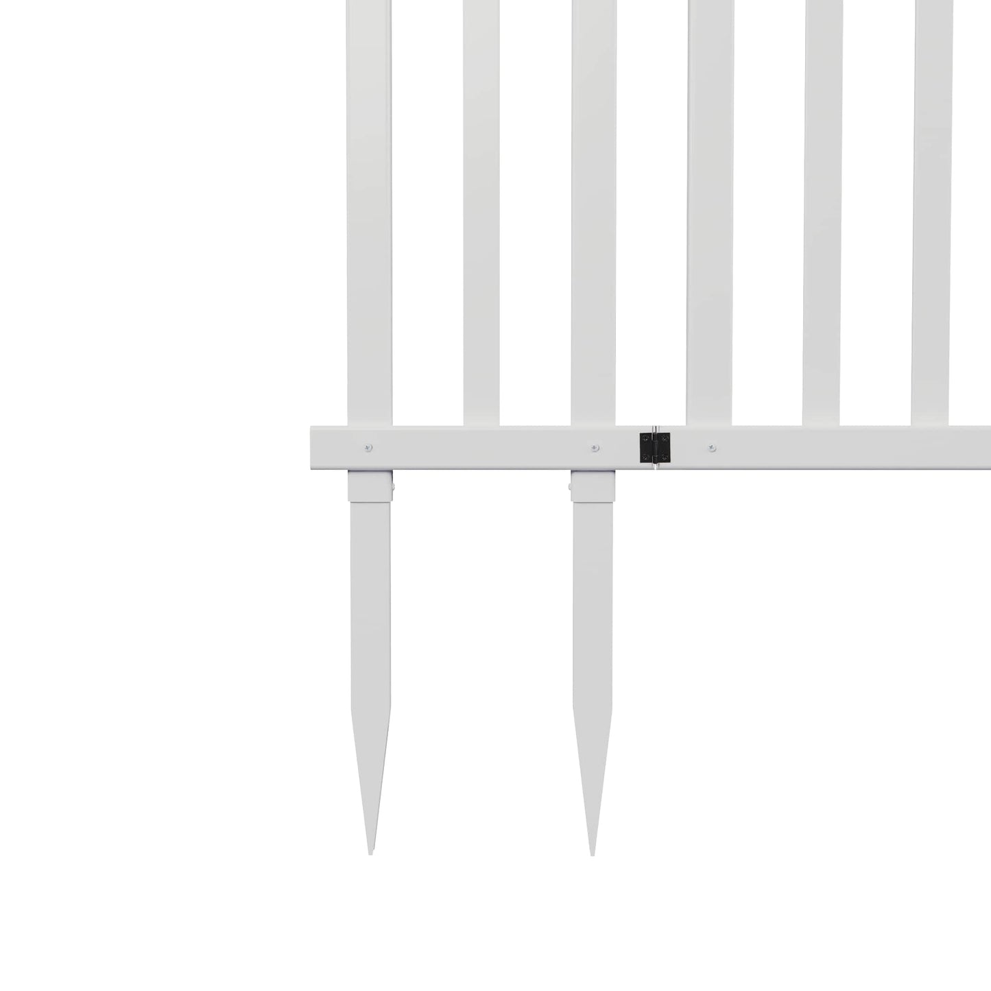 Zippity Outdoor Products 3.5-ft H x 5-ft W White Vinyl Dog Ear No-dig Fence Gate (Unassembled)
