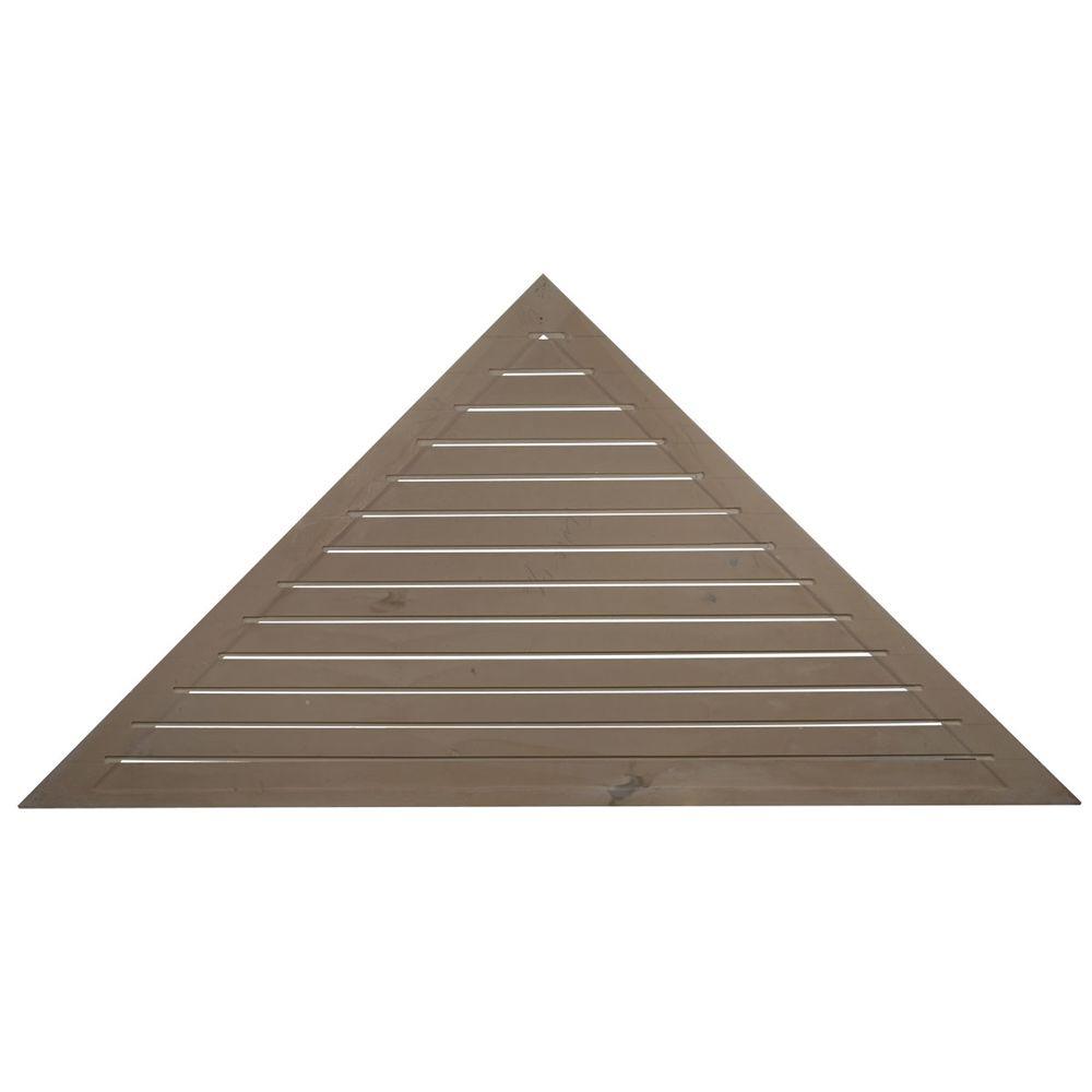 65 in. x 32.5 in. Triangle Primed Polyurethane Paintable Gable Louver Vent - Super Arbor