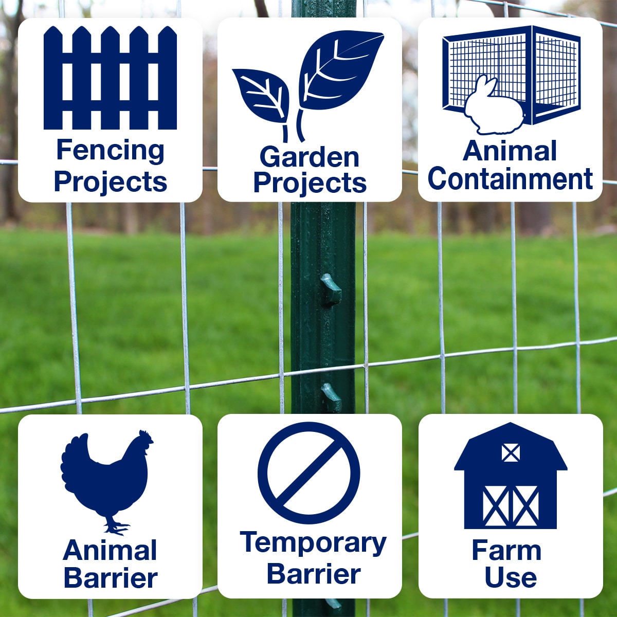 IRONRIDGE Gray Steel Welded Wire Rolled Fencing with Mesh Size 2-in x 4-in
