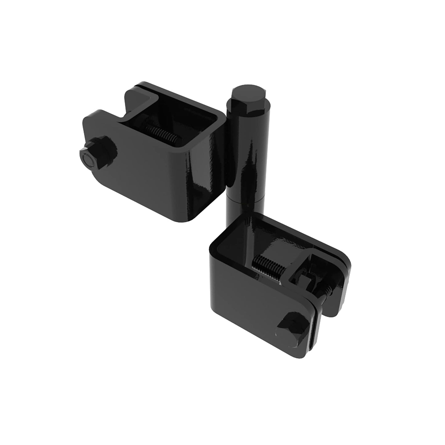 Fortress Building Products Versai 2.5-in Gloss Black Steel Fence Gate Hinge for Drive Gate Pair