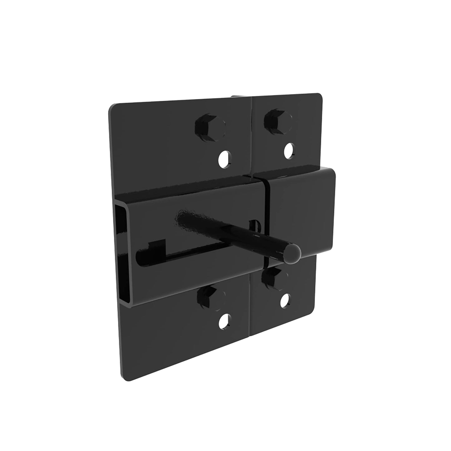 Fortress Building Products Versai 5-in Gloss Black Steel Slide Latch Gate Latch For Metal Fence