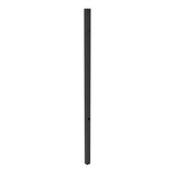 Fortress Building Products 6-ft H x 2-in W Gloss Black Aluminum Spaced Picket Flat-top Decorative Line Fence Post