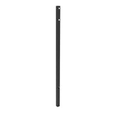 Fortress Building Products 6-ft H x 2-in W Gloss Black Aluminum Spaced Picket Flat-top Decorative Corner Fence Post