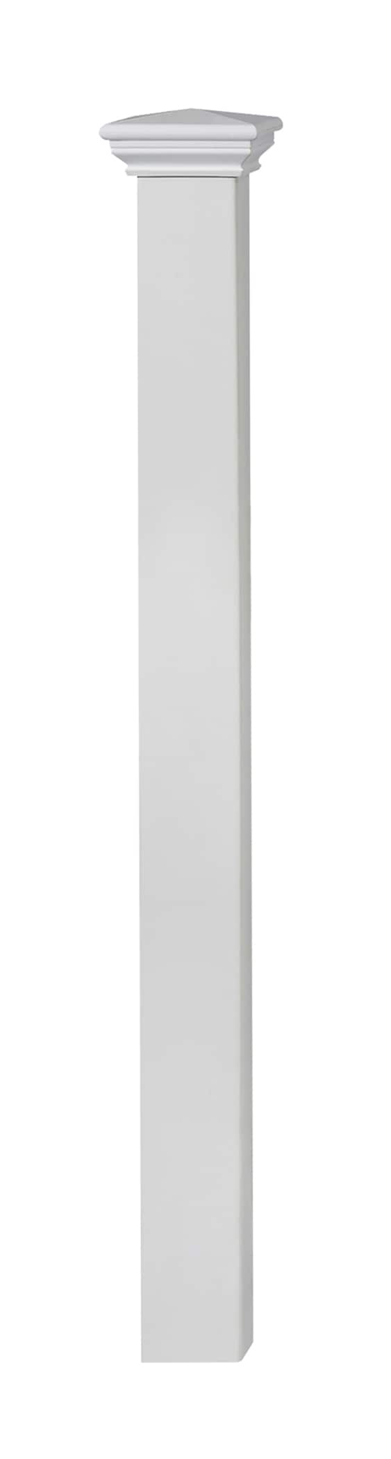 Zippity Outdoor Products All American 3.5-ft H x 3.5-in W White Vinyl Scallop Universal Fence Post No Dig (Unassembled)