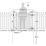 WamBam Fence 4-ft H x 4-ft W White Vinyl Flat-top Fence Gate Kit (Unassembled)