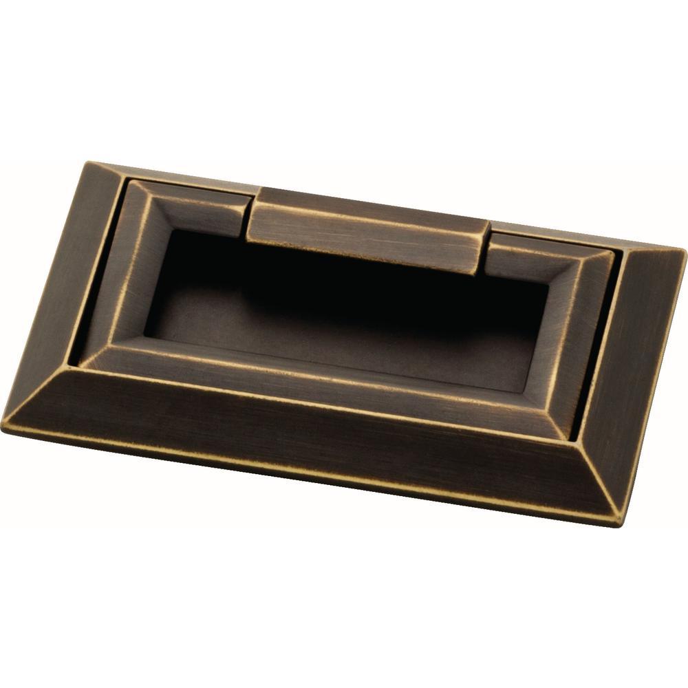 External Campaign 3 in. (76mm) Center-to-Center Brushed Brass Drawer Pull - Super Arbor