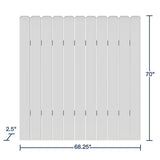 Freedom Shadowbox 6-ft H x 6-ft W White Privacy Vinyl Fence Panel (Assembled)