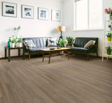 Shaw Boundless 8 Narrator Brown 8-mil x 7-in W x 48-in L Waterproof Glue Down Luxury Vinyl Plank Flooring (34.98-sq ft/ Carton)