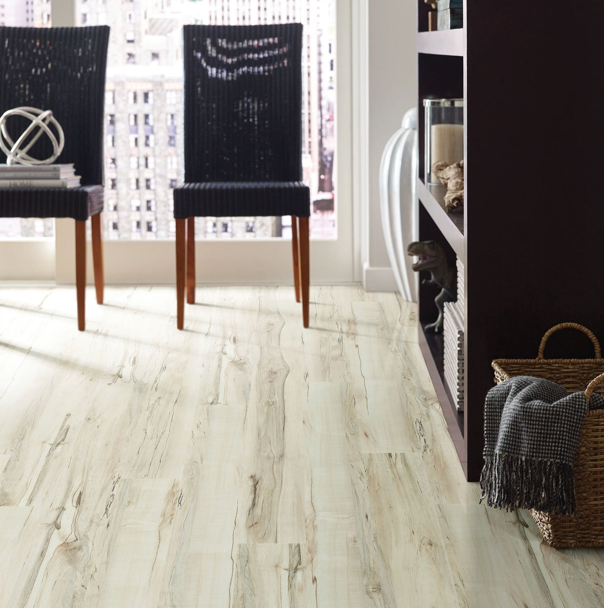 Shaw Reflection 12 Earth Maple Brown 12-mil x 7-in W x 48-in L Waterproof Glue Down Luxury Vinyl Plank Flooring (35-sq ft/ Carton)