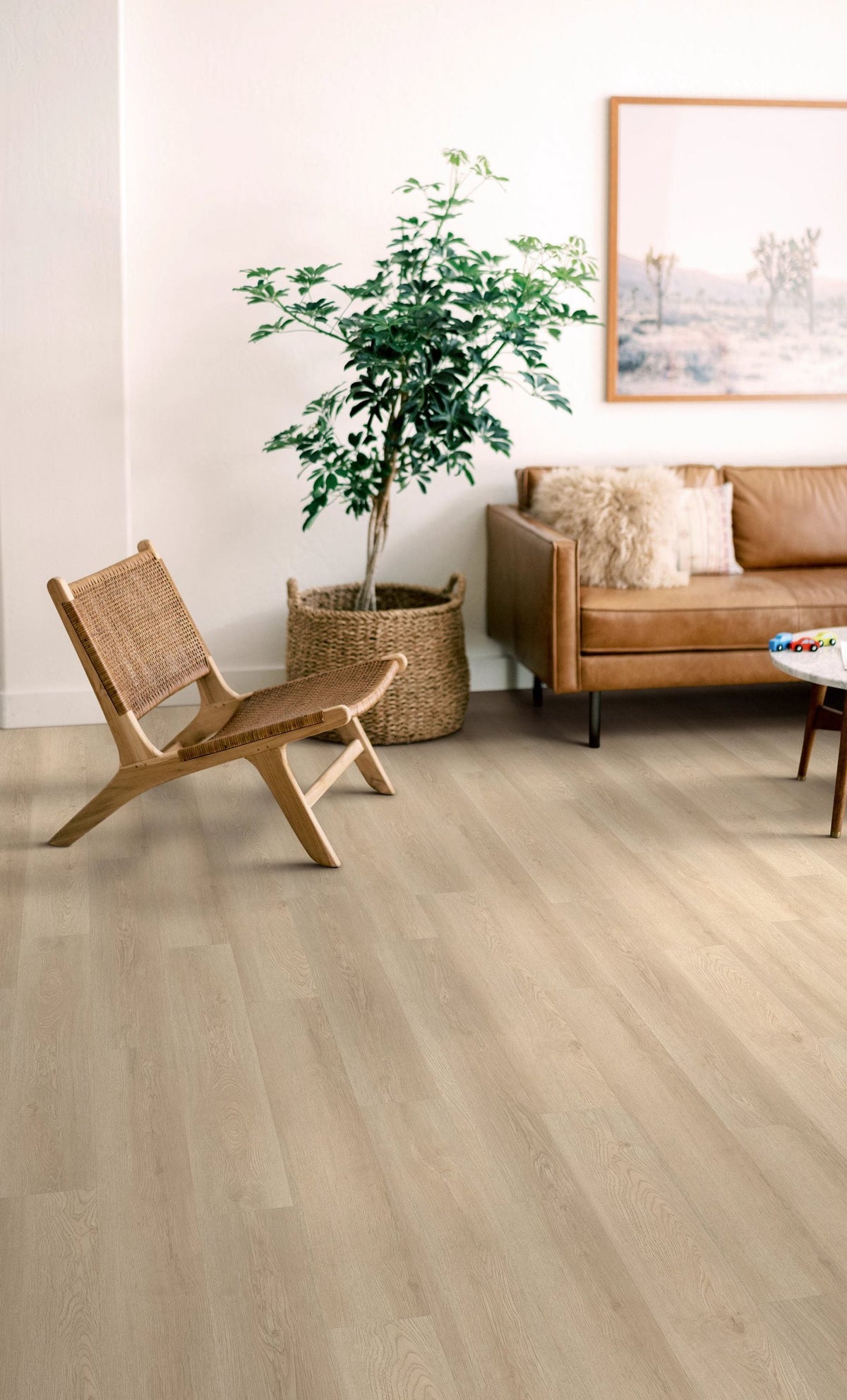 Shaw Boundless 8 Soft Field Brown 8-mil x 7-in W x 48-in L Waterproof Glue Down Luxury Vinyl Plank Flooring (34.98-sq ft/ Carton)