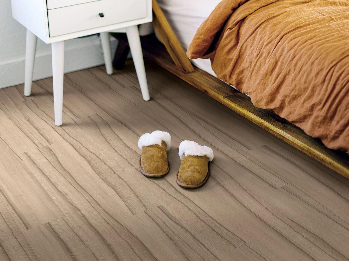 Shaw (Sample) Boundless 8 Paradise Brown Wood Look 8-mil Waterproof Glue Down Luxury Vinyl Plank