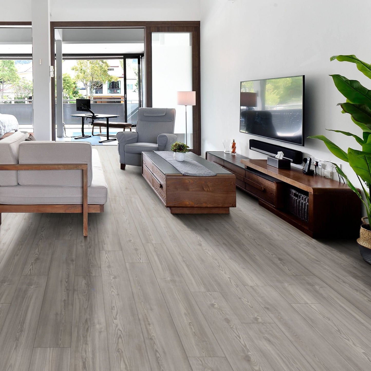 Shaw Tundra Plus Clean Pine 7-in Wide x 5-mm Thick Waterproof Luxury Vinyl Plank Flooring (18.91-sq ft)