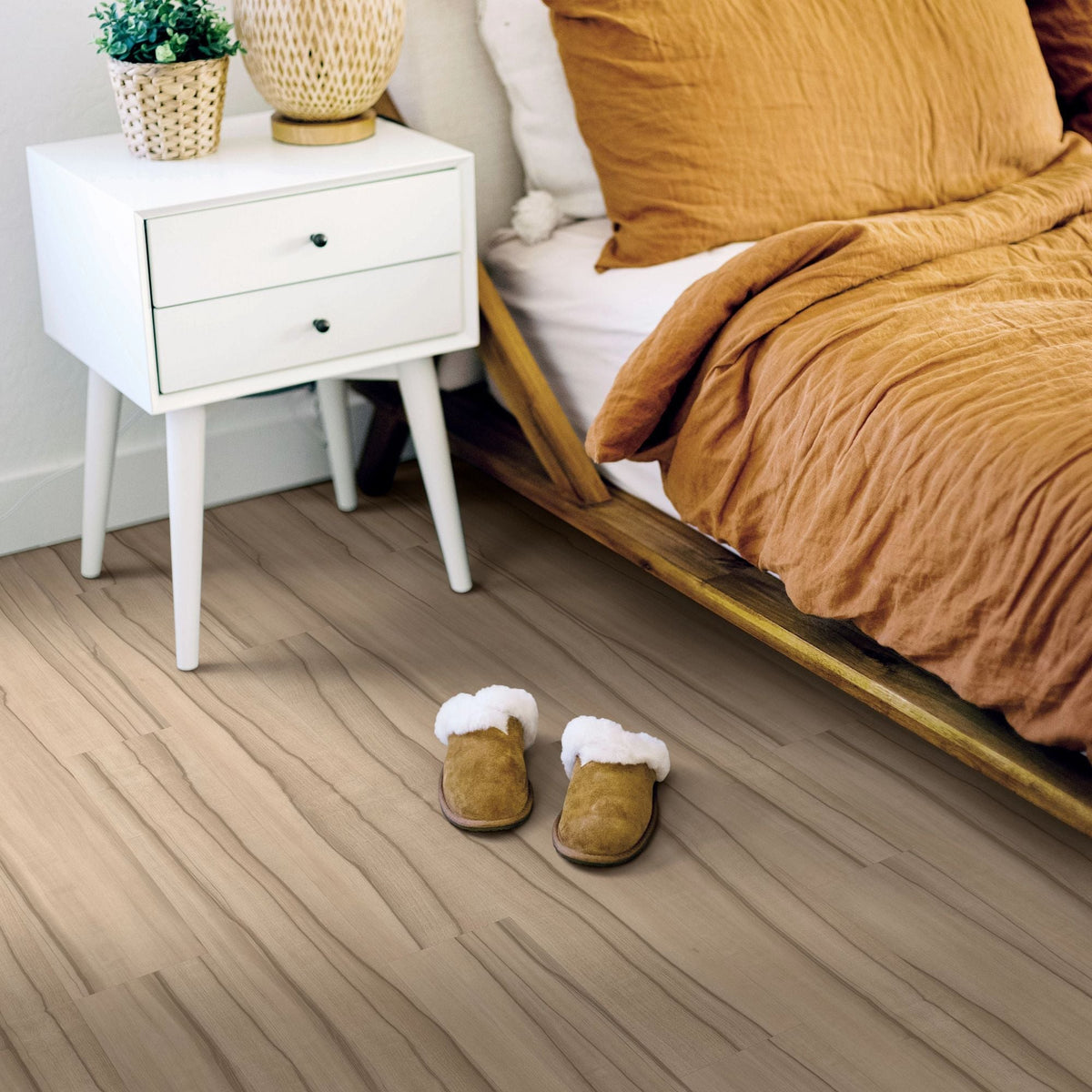 Shaw (Sample) Boundless 8 Paradise Brown Wood Look 8-mil Waterproof Glue Down Luxury Vinyl Plank