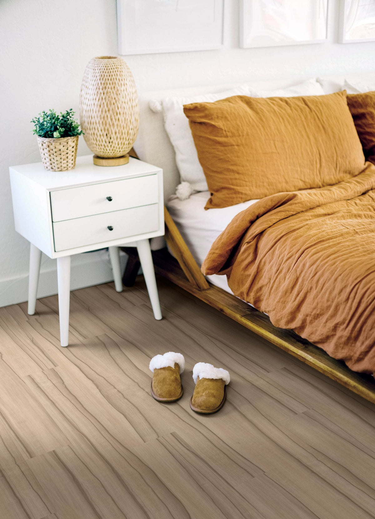 Shaw (Sample) Boundless 8 Paradise Brown Wood Look 8-mil Waterproof Glue Down Luxury Vinyl Plank