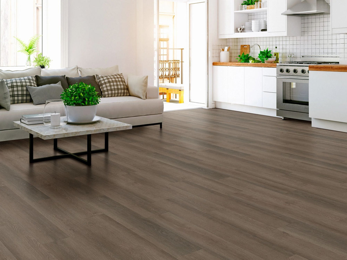 Shaw Boundless 8 Highway Brown 8-mil x 7-in W x 48-in L Waterproof Glue Down Luxury Vinyl Plank Flooring (34.98-sq ft/ Carton)