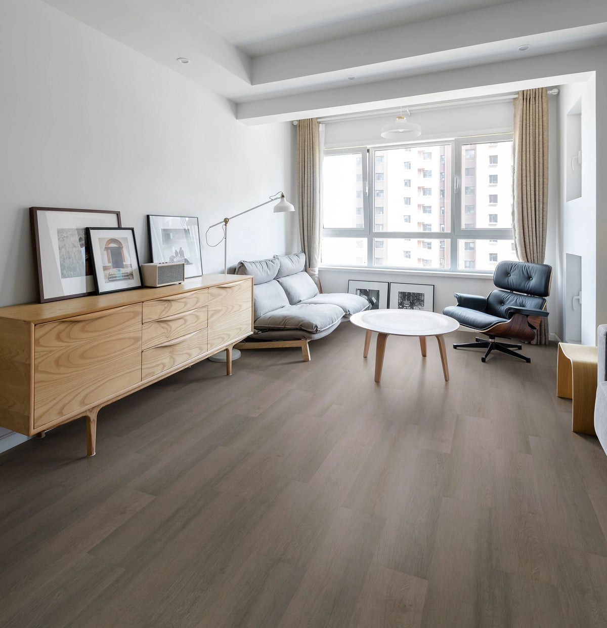 Shaw Boundless 8 Artistic Brown 8-mil x 7-in W x 48-in L Waterproof Glue Down Luxury Vinyl Plank Flooring (34.98-sq ft/ Carton)