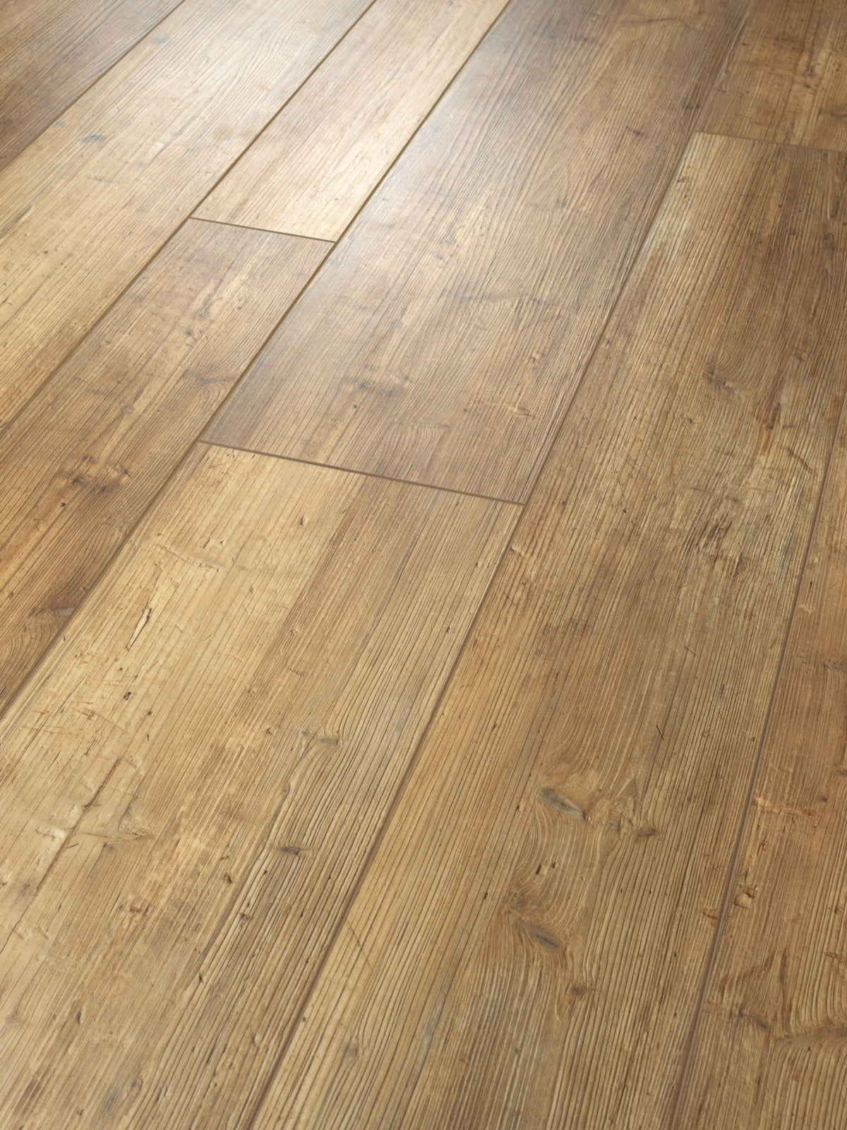 Shaw (Sample) Exemplar Mix Plus Texture Pine Brown Wood Look 20-mil Waterproof Interlocking or Glue Down Luxury Vinyl Plank
