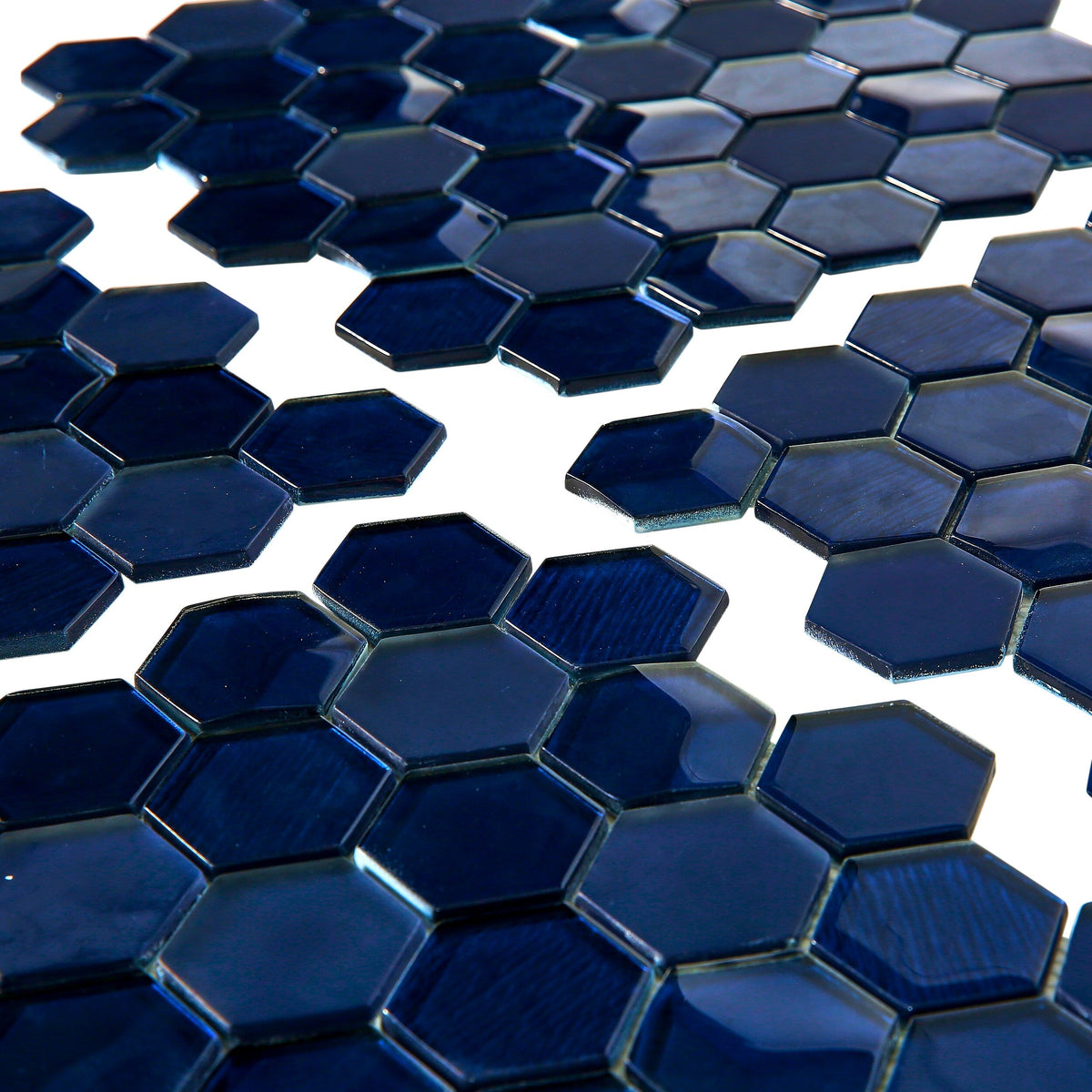 Elida Ceramica Skylight Hex 12-in x 12-in Glossy Glass Mosaic Wall Tile (0.97-sq ft per sheet)
