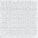 A La Maison Ceilings 1.67-ft x 1.67-ft Emma's Flowers Plain White Polystyrene Surface-mount Ceiling Tile (8-Pack, 21.6-sq ft / Case)