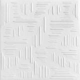 A La Maison Ceilings 1.67-ft x 1.67-ft Country Wheat Plain White Polystyrene Surface-mount Ceiling Tile (8-Pack, 21.6-sq ft / Case)
