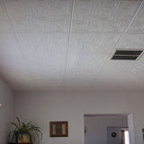 A La Maison Ceilings 1.67-ft x 1.67-ft Country Wheat Plain White Polystyrene Surface-mount Ceiling Tile (8-Pack, 21.6-sq ft / Case)