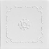 A La Maison Ceilings 1.67-ft x 1.67-ft Bourbon Street Plain White Polystyrene Surface-mount Ceiling Tile (8-Pack, 21.6-sq ft / Case)