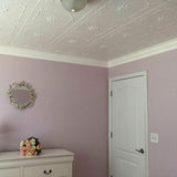 A La Maison Ceilings 1.67-ft x 1.67-ft Bourbon Street Plain White Polystyrene Surface-mount Ceiling Tile (8-Pack, 21.6-sq ft / Case)