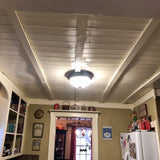A La Maison Ceilings 1.67-ft x 1.67-ft Beadboard Plain White Polystyrene Surface-mount Ceiling Tile (8-Pack, 21.6-sq ft / Case)