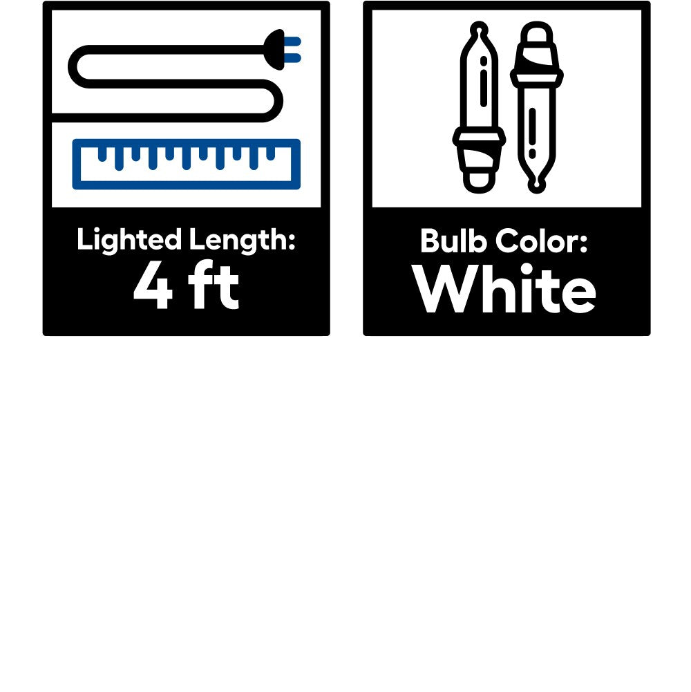 GE 3-Pack Incandescent Plug-In Candy Cane Christmas Pathway Markers, 20-in, White Lights