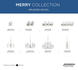 Progress Lighting Merry 9-Light Brushed Nickel Transitional Chandelier