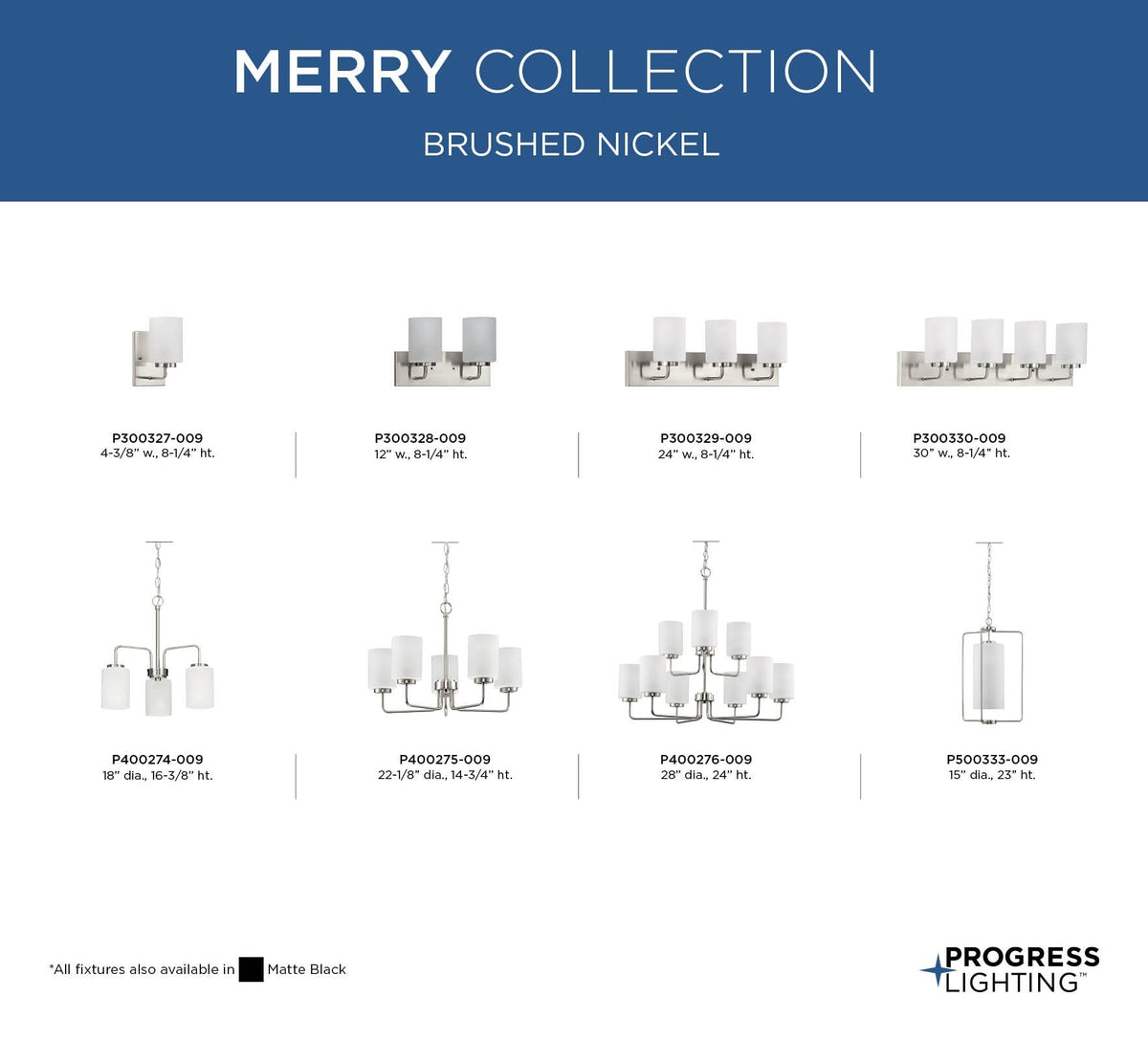 Progress Lighting Merry 5-Light Brushed Nickel Transitional Chandelier