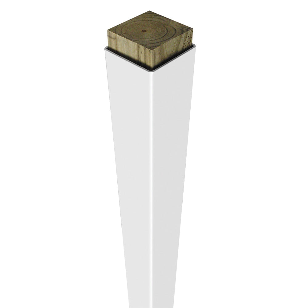 Freedom 6-ft H x 4-in W White Vinyl Blank Fence Post (Assembled)