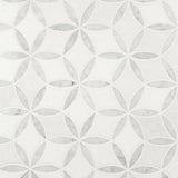 La Fleur 9.92 in. x 8.9 in. x 8mm Polished Marble Mesh-Mounted Mosaic Tile (6.2 sq. ft. / Case) - Super Arbor
