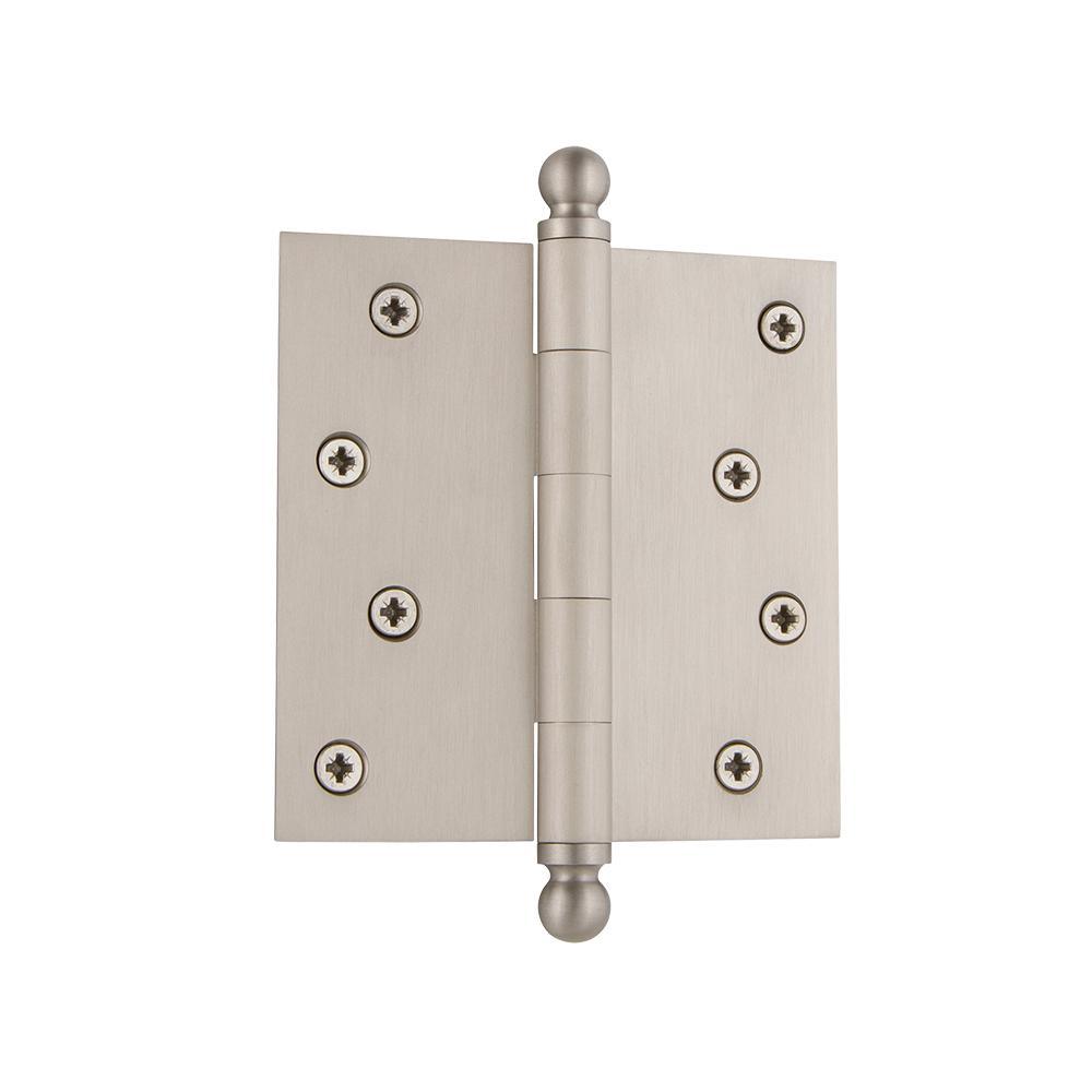 4 in. Ball Tip Residential Hinge with Square Corners in Oil-Rubbed Bronze - Super Arbor