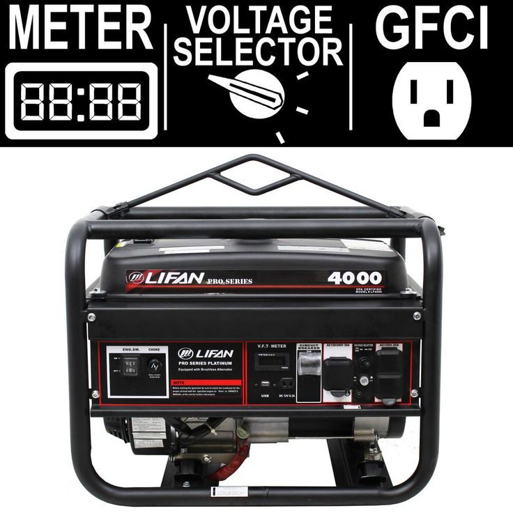 LIFAN Pro Series 4,000/3,500-Watt Gasoline Powered Portable Generator