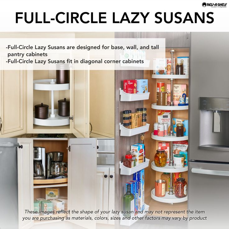 Rev-A-Shelf 2-Tier Wood Full Circle Cabinet Lazy Susan