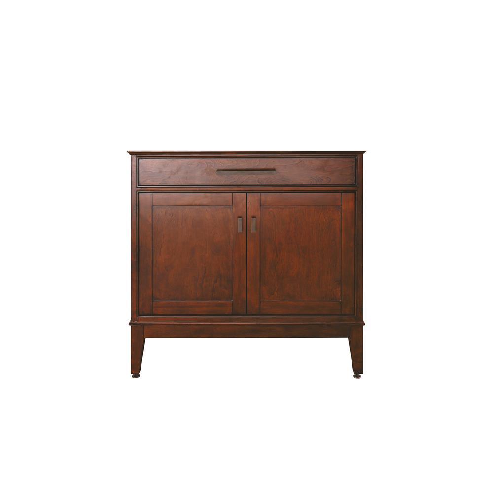 Madison 72 in. W x 21 in. D x 34 in. H Vanity Cabinet Only in Tobacco - Super Arbor