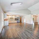 Portfolio 52.07-in Brushed Nickel Transitional Integrated LED Flush Mount Light ENERGY STAR