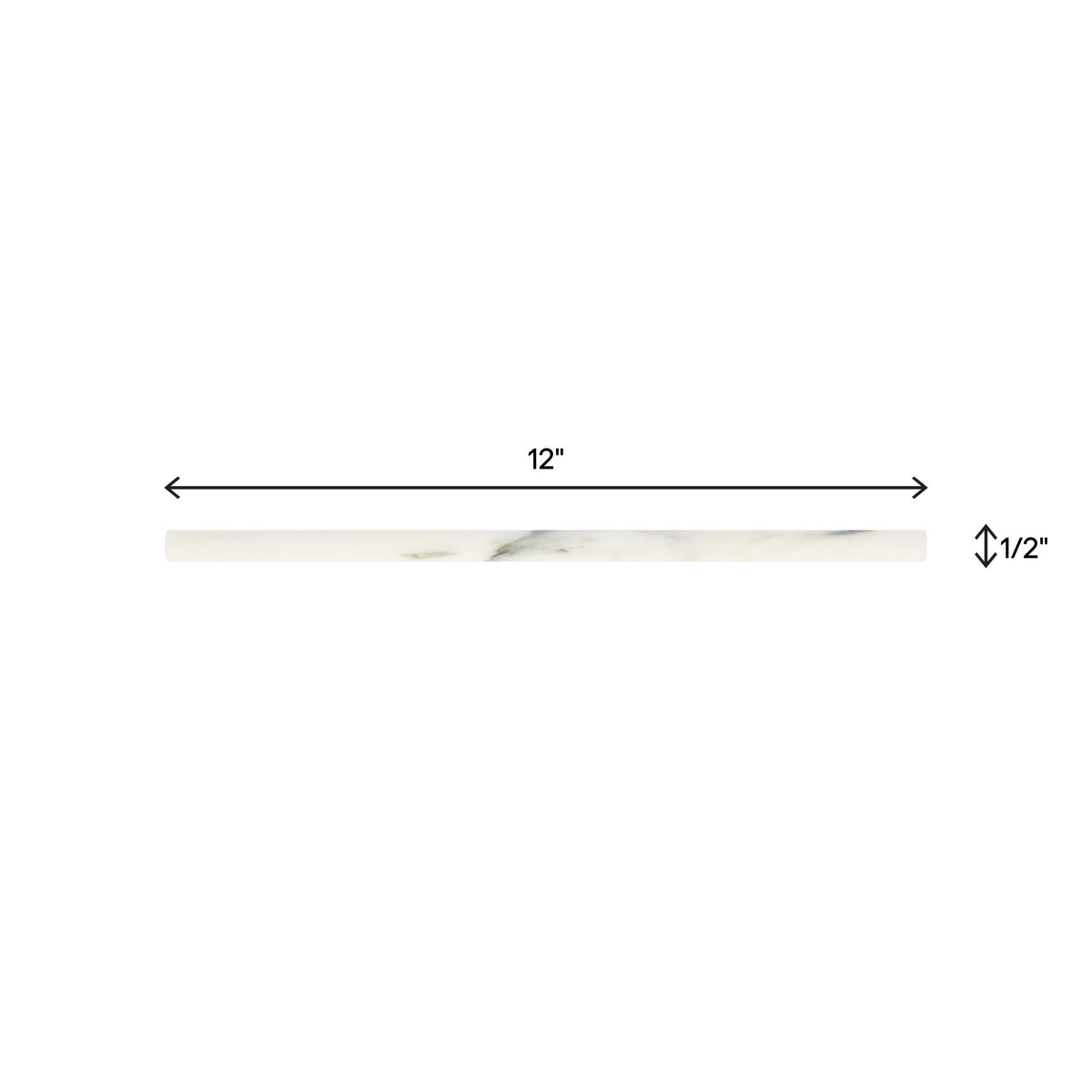 American Olean Genuine Stone Calacatta Gold Honed Marble Pencil Liner Tile, 1/2-in x 12-in
