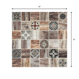 American Olean Genuine Stone Moroccan Natural Travertine Mosaic Wall Tile, 11 in x 11 in
