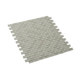 Apollo Tile (Sample) Winterland White 4-in x 4-in Multi-finish Glass Brick Mosaic Floor and Wall Tile