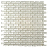 Apollo Tile (Sample) Winterland White 4-in x 4-in Multi-finish Glass Brick Mosaic Floor and Wall Tile