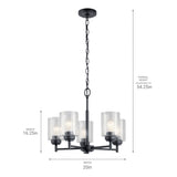 Kichler Winslow 5-Light Black Modern/Contemporary Chandelier