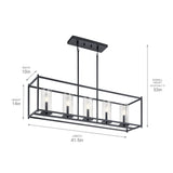 Kichler Crosby 5-Light Black Modern/Contemporary Chandelier