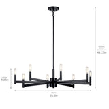 Kichler Erzo 8-Light Black Modern/Contemporary Chandelier