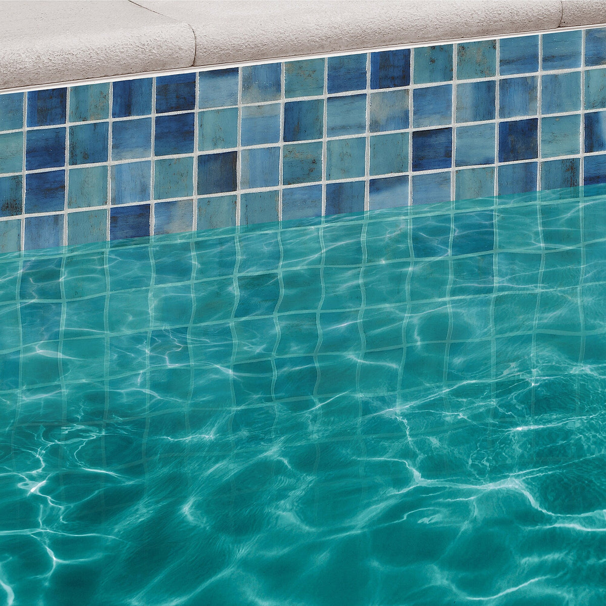 Rapids Barrier Reef 12.24 in. x 12.24 in. Polished Glass Floor and Wall Mosaic Pool Tile (1.04 sq. ft./Sheet)