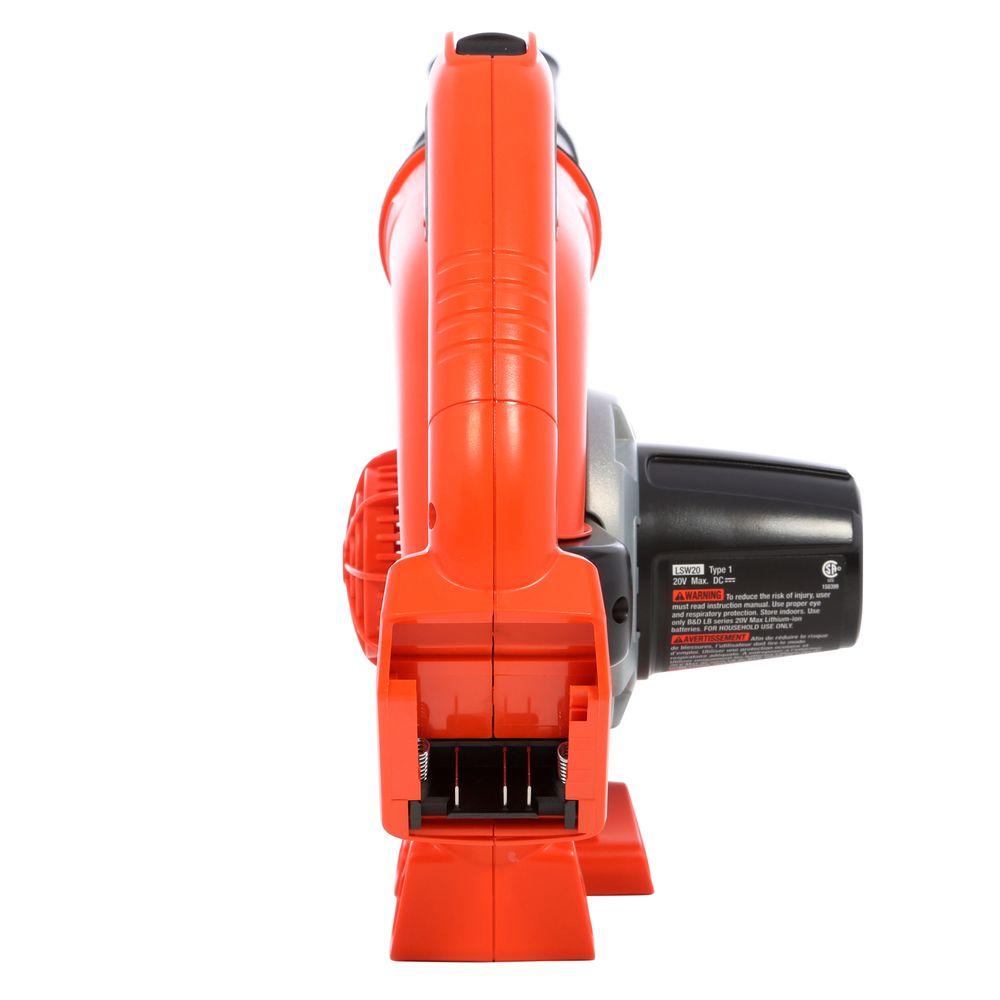 BLACK+DECKER 120 MPH 120 CFM 20V MAX Lithium-Ion Cordless Handheld Leaf Sweeper (Tool Only)