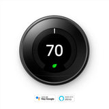 Nest Learning Thermostat 3rd Gen in Mirror Black (2-Pack) - Super Arbor