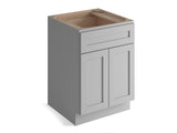 Valleywood Cabinetry Proper Gray 30-in W x 34.5-in H x 24-in D Proper Gray Birch 1-Drawer Base Ready To Assemble Plywood Cabinet (Flat Panel Shaker Style)