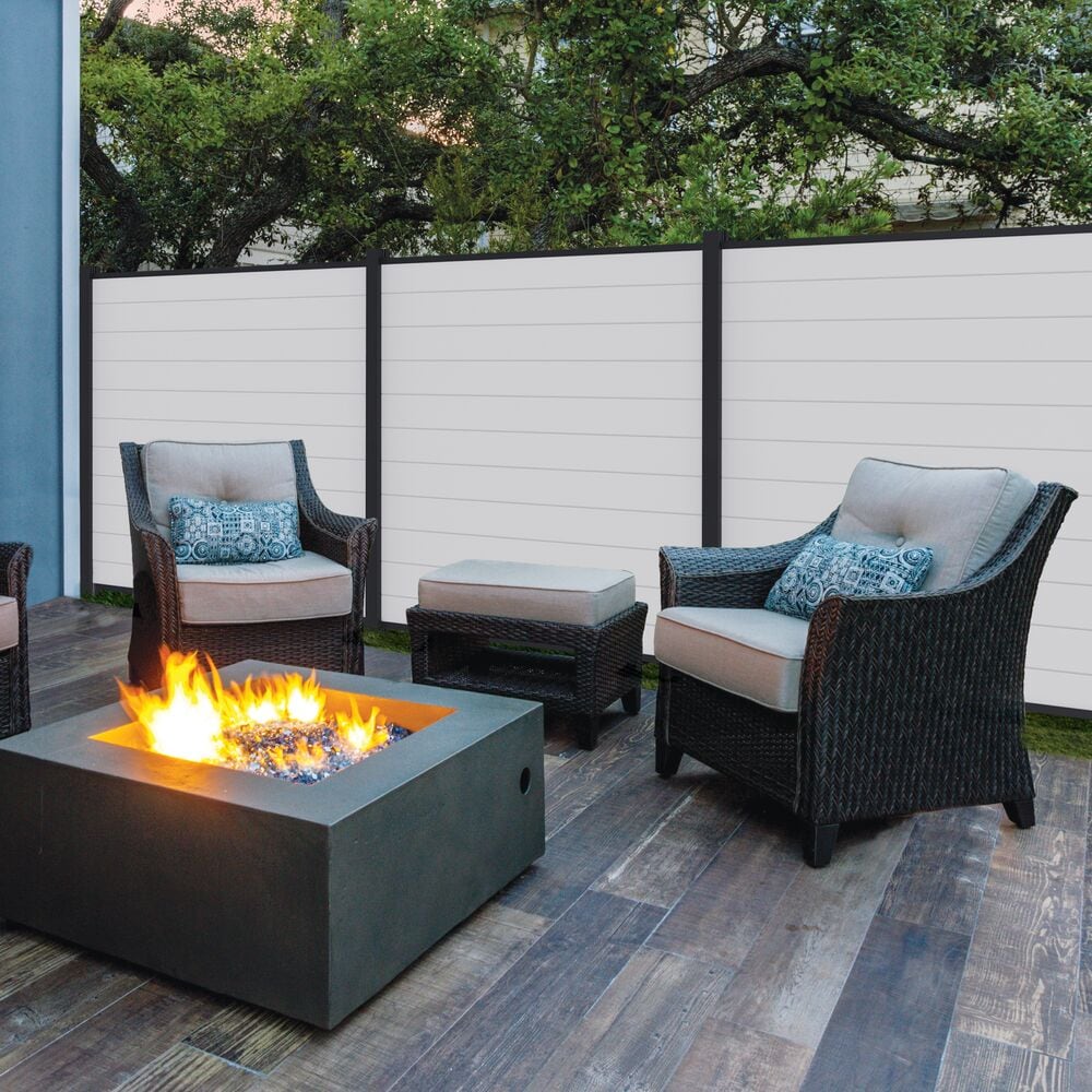 Freedom Alloy Mixed Material 6-ft H x 6-in W White Vinyl Privacy Fence Infill